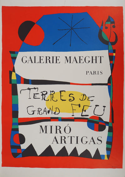 Joan MIRO : Terres de grand feu, Affiche originale (vue générale) - Crédit photo : Galerie Art.Paris