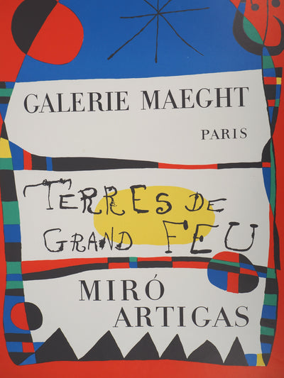 Joan MIRO : Terres de grand feu, Affiche originale (photo de détail 2) - Crédit photo : Galerie Art.Paris
