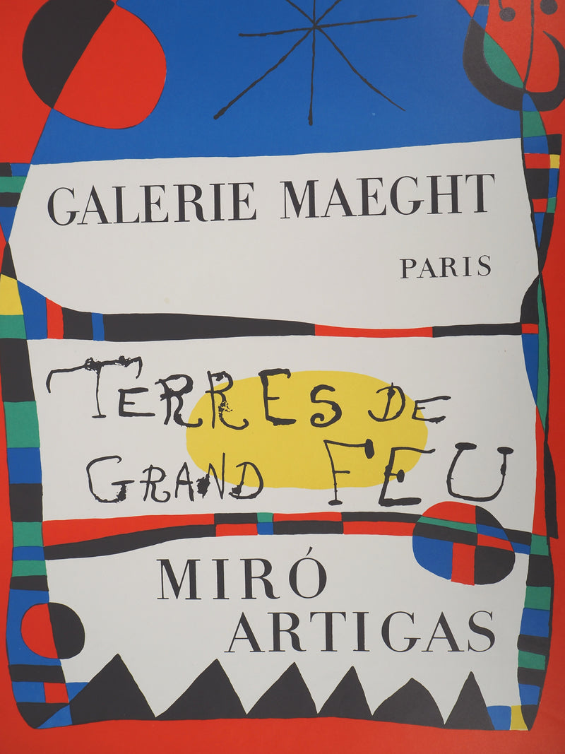 Joan MIRO : Terres de grand feu, Affiche originale (photo de détail 2) - Crédit photo : Galerie Art.Paris