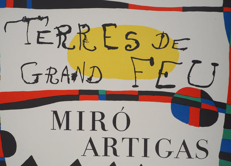 Joan MIRO : Terres de grand feu, Affiche originale (photo de détail 3) - Crédit photo : Galerie Art.Paris