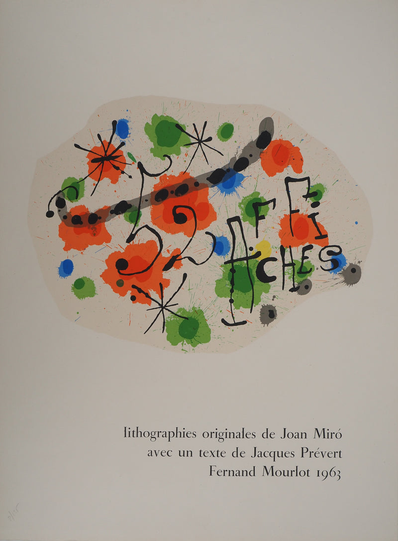 Joan MIRO : Composition rouge, Préface de 52 affiches, Affiche originale (photo de détail 2) - Crédit photo : Galerie Art.Paris