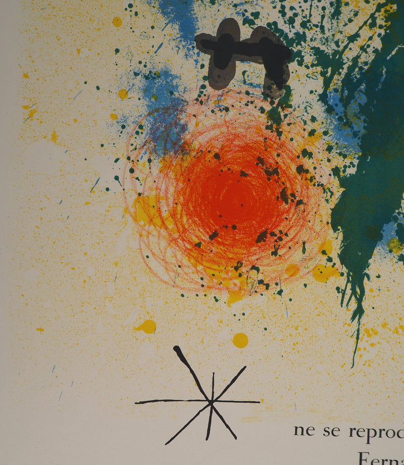 Joan MIRO : Composition bleue et jaune étoilée, Préface de 52 affiches, Affiche originale (photo de détail 4) - Crédit photo : Galerie Art.Paris