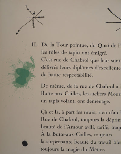 Joan MIRO : Cercle jaune et étoiles, Préface de 52 affiches, Affiche originale (photo de détail 4) - Crédit photo : Galerie Art.Paris