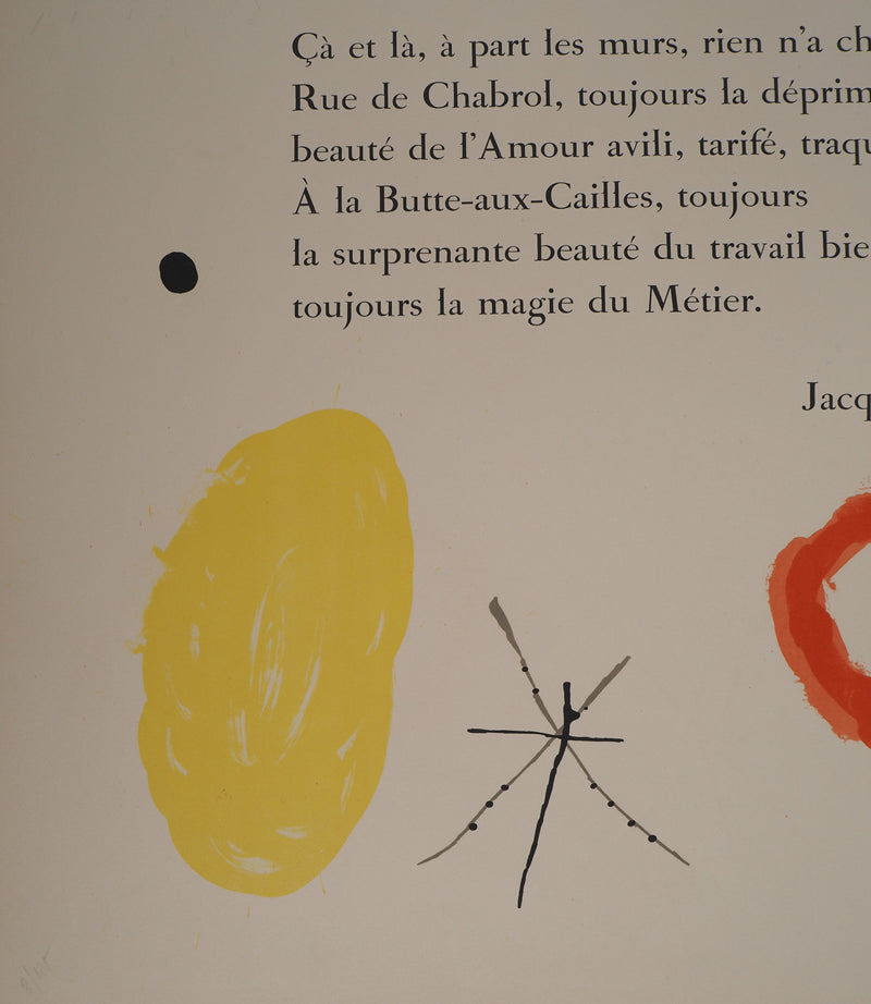 Joan MIRO : Cercle jaune et étoiles, Préface de 52 affiches, Affiche originale (photo de détail 5) - Crédit photo : Galerie Art.Paris