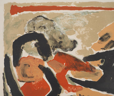 Antonio GUANSE : Composition rouge et jaune, Lithographie originale (photo de détail 4) - Crédit photo : Galerie Art.Paris