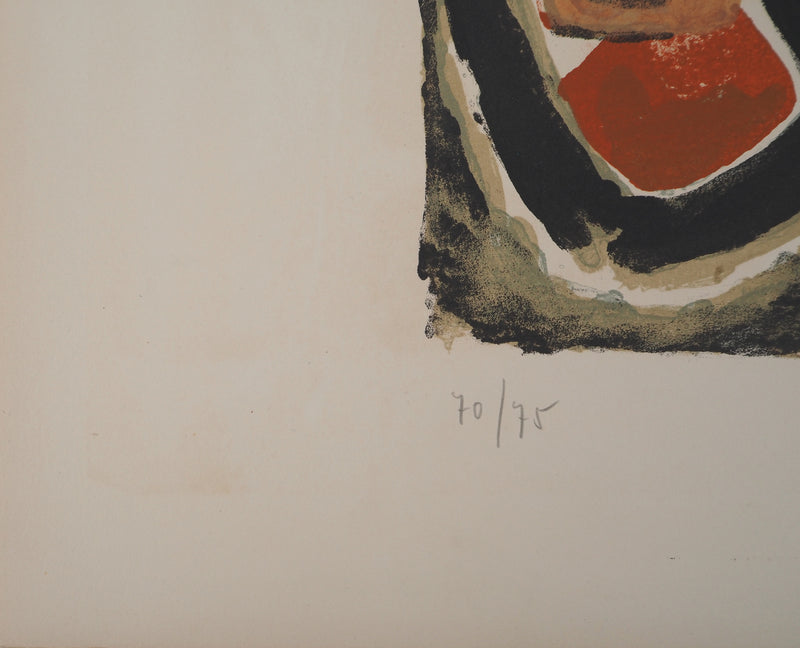 Antonio GUANSE : Composition rouge et jaune, Lithographie originale (photo de détail 5) - Crédit photo : Galerie Art.Paris