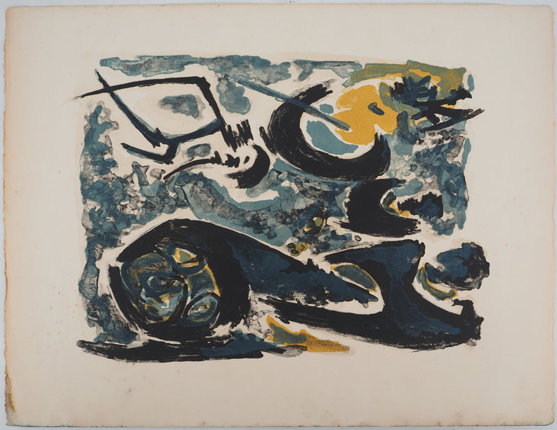 Antonio GUANSE : La lune bleue, Lithographie originale (photo de détail 2) - Crédit photo : Galerie Art.Paris