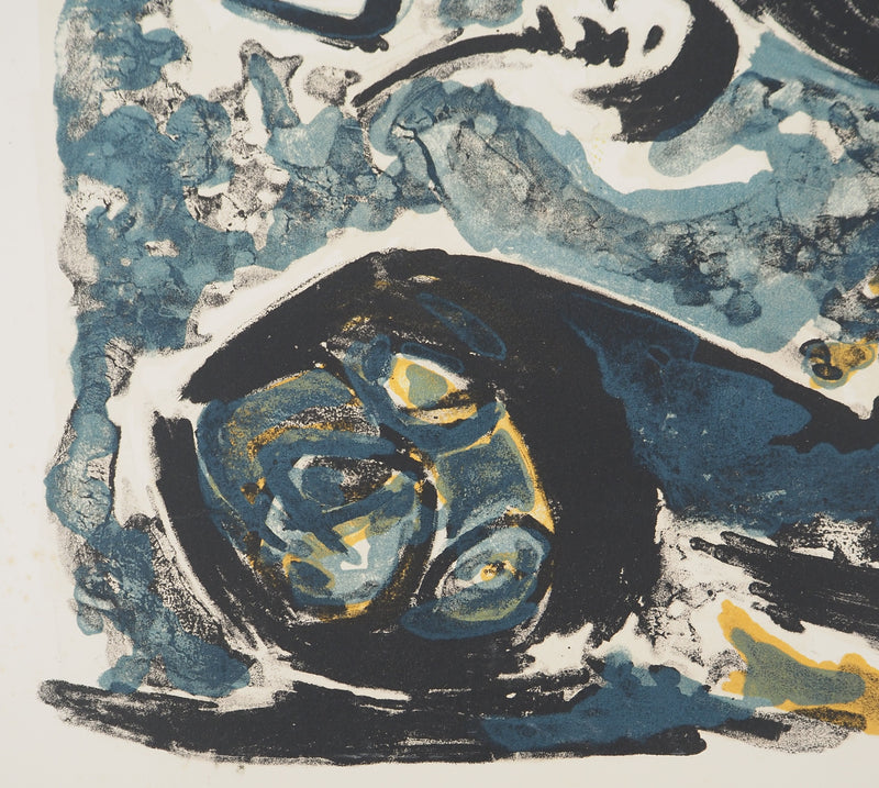 Antonio GUANSE : La lune bleue, Lithographie originale (photo de détail 3) - Crédit photo : Galerie Art.Paris