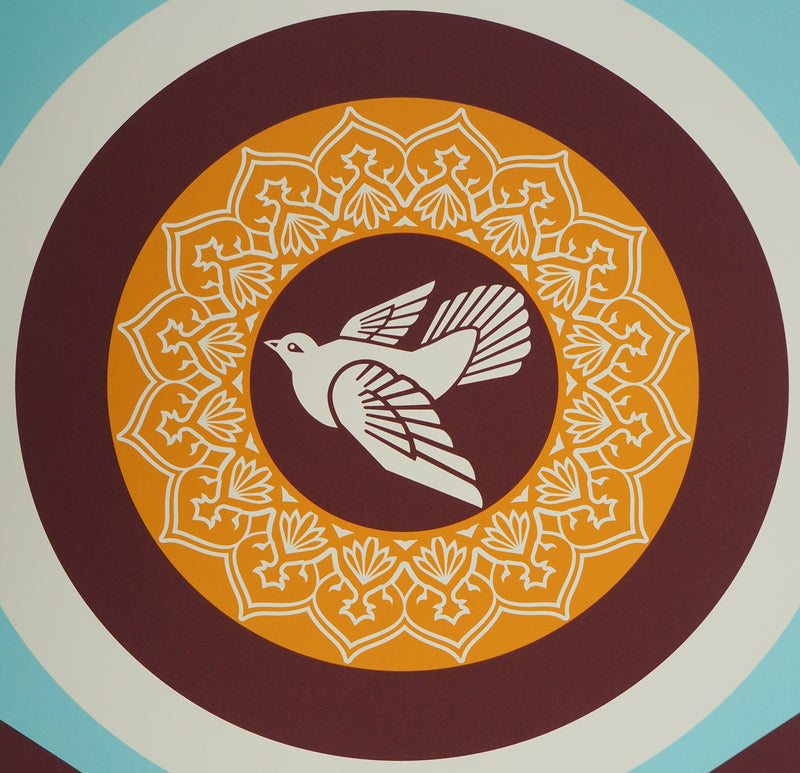 Shepard FAIREY : Peace Dove rouge, Sérigraphie originale (photo de détail 4) - Crédit photo : Galerie Art.Paris
