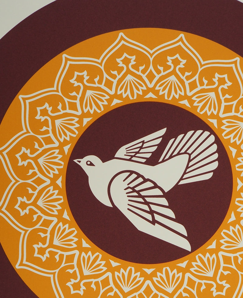 Shepard FAIREY : Peace Dove rouge, Sérigraphie originale (photo de détail 5) - Crédit photo : Galerie Art.Paris