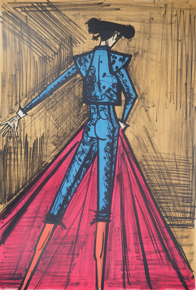 Bernard BUFFET : Torero de dos (Album Toreros), Lithographie originale (photo de détail 4) - Crédit photo : Galerie Art.Paris