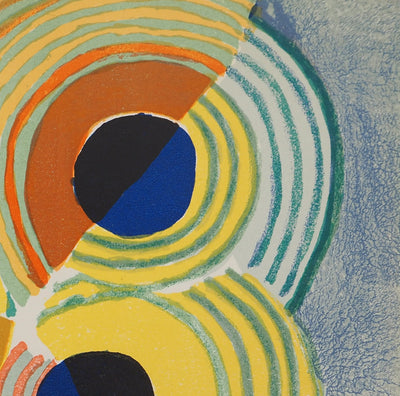 Robert DELAUNAY : Cercles jaune et vert, Lithographie originale (photo de détail 3) - Crédit photo : Galerie Art.Paris