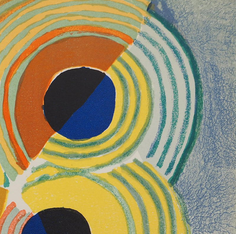 Robert DELAUNAY : Cercles jaune et vert, Lithographie originale (photo de détail 3) - Crédit photo : Galerie Art.Paris