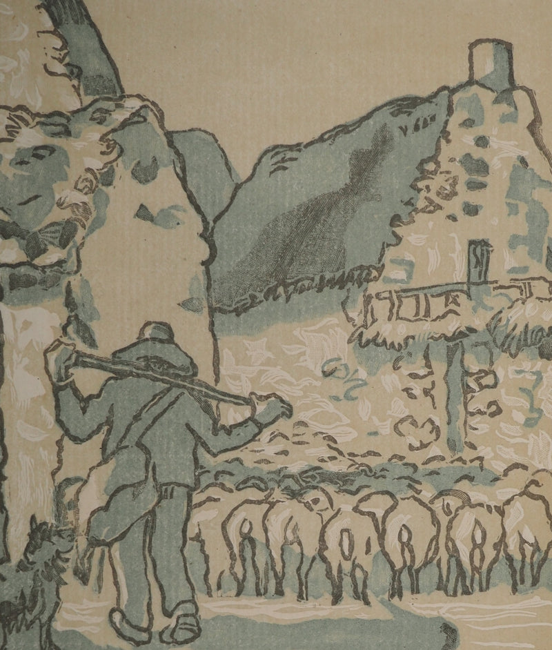 Camille PISSARRO : Le berger, Gravure originale (photo de détail 4) - Crédit photo : Galerie Art.Paris