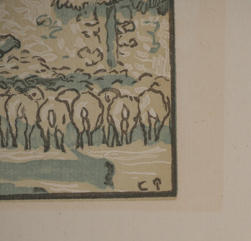 Camille PISSARRO : Le berger, Gravure originale (photo de détail 2) - Crédit photo : Galerie Art.Paris