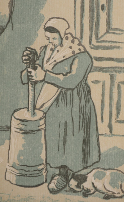 Camille PISSARRO : La baratteuse, Gravure originale (photo de détail 4) - Crédit photo : Galerie Art.Paris