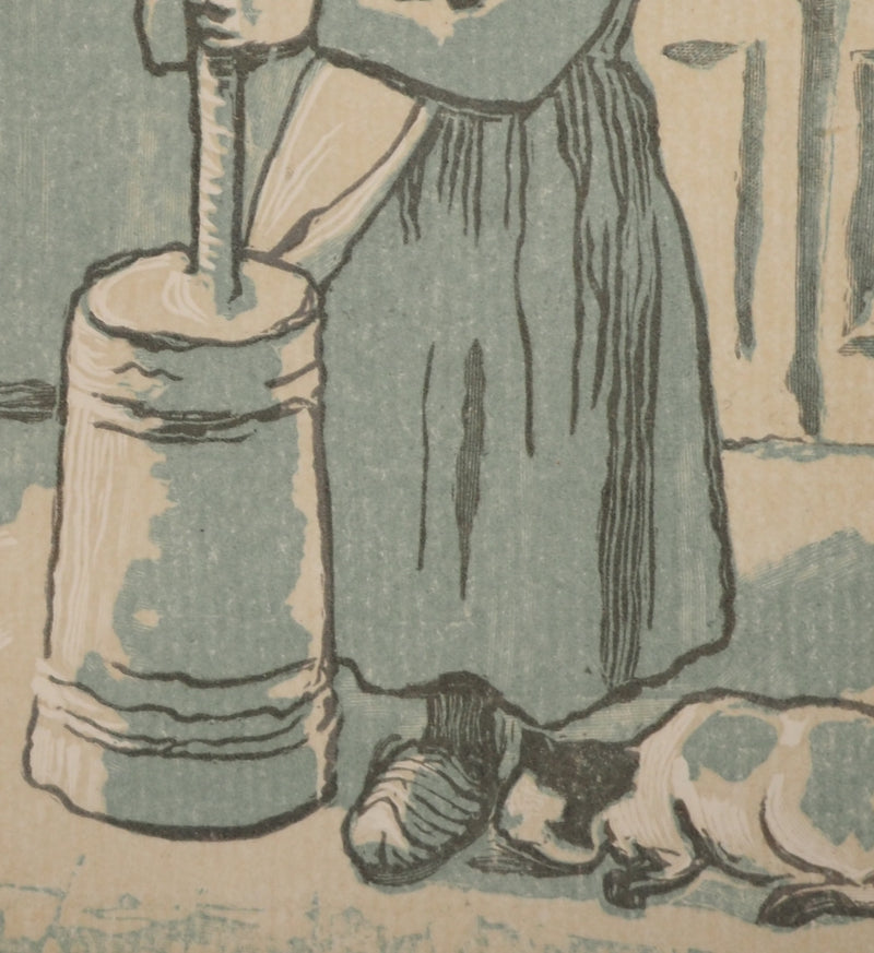 Camille PISSARRO : La baratteuse, Gravure originale (photo de détail 5) - Crédit photo : Galerie Art.Paris