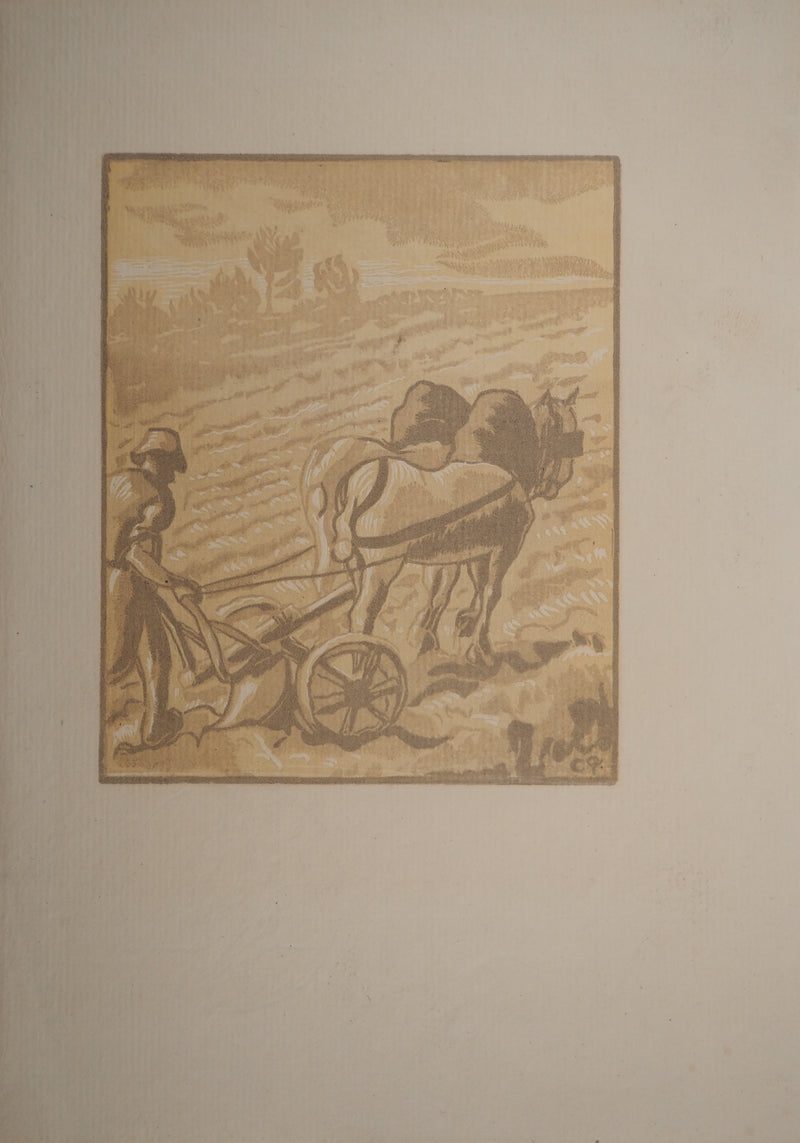 Camille PISSARRO : Le laboureur, Gravure originale (photo de détail 3) - Crédit photo : Galerie Art.Paris