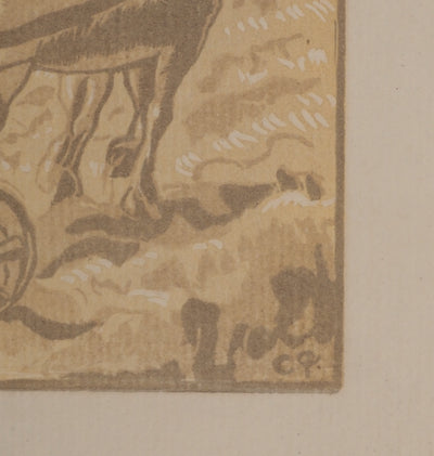 Camille PISSARRO : Le laboureur, Gravure originale (photo de détail 2) - Crédit photo : Galerie Art.Paris