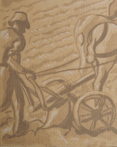 Camille PISSARRO : Le laboureur, Gravure originale (photo de détail 5) - Crédit photo : Galerie Art.Paris