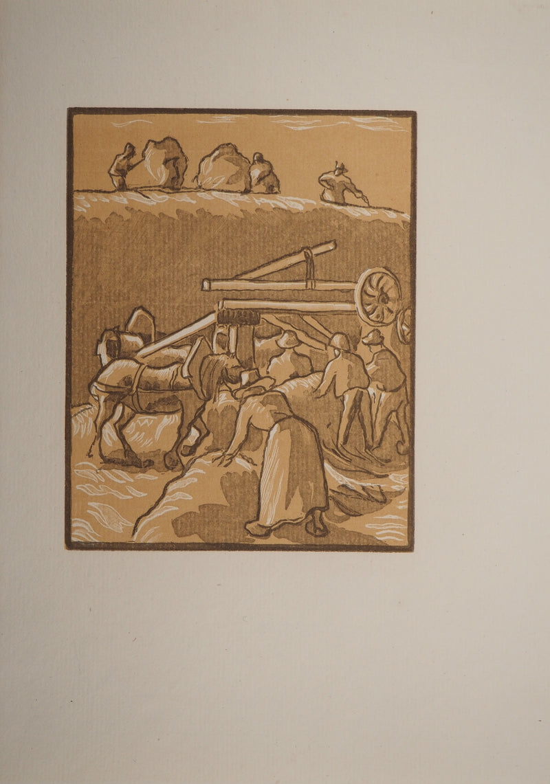 Camille PISSARRO : Le travail dans les champs, Gravure originale (photo de détail 2) - Crédit photo : Galerie Art.Paris