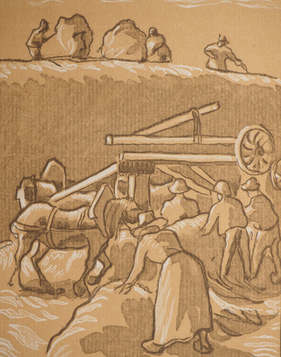 Camille PISSARRO : Le travail dans les champs, Gravure originale (photo de détail 5) - Crédit photo : Galerie Art.Paris