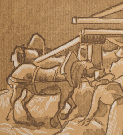 Camille PISSARRO : Le travail dans les champs, Gravure originale (photo de détail 4) - Crédit photo : Galerie Art.Paris