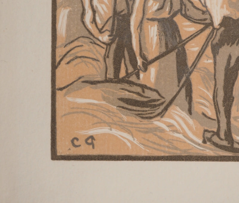 Camille PISSARRO : Les paysans et les meules, Gravure originale (photo de détail 2) - Crédit photo : Galerie Art.Paris
