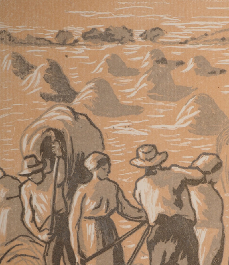 Camille PISSARRO : Les paysans et les meules, Gravure originale (photo de détail 5) - Crédit photo : Galerie Art.Paris
