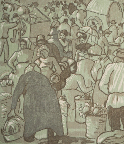 Camille PISSARRO : Au marché, Gravure originale (photo de détail 4) - Crédit photo : Galerie Art.Paris