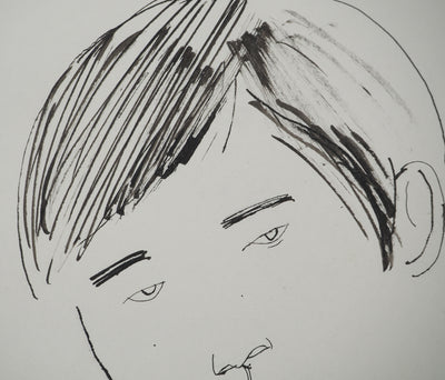 Maurice GENIS : Regard en coin, Dessin original (photo de détail 4) - Crédit photo : Galerie Art.Paris