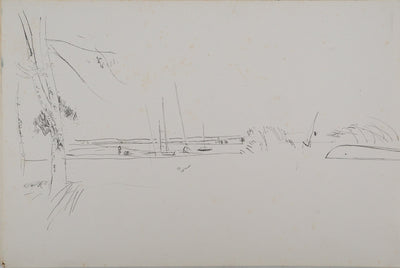 Maurice GENIS : Sous le soleil du sud, Dessin original (photo de détail 3) - Crédit photo : Galerie Art.Paris