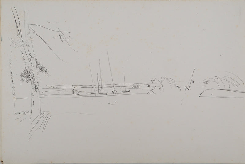 Maurice GENIS : Sous le soleil du sud, Dessin original (photo de détail 3) - Crédit photo : Galerie Art.Paris