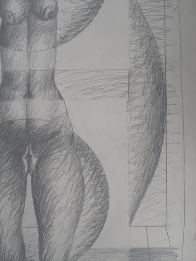 Franz PRIKING : Figure féminine érotique , Dessin original (photo de détail 4) - Crédit photo : Galerie Art.Paris