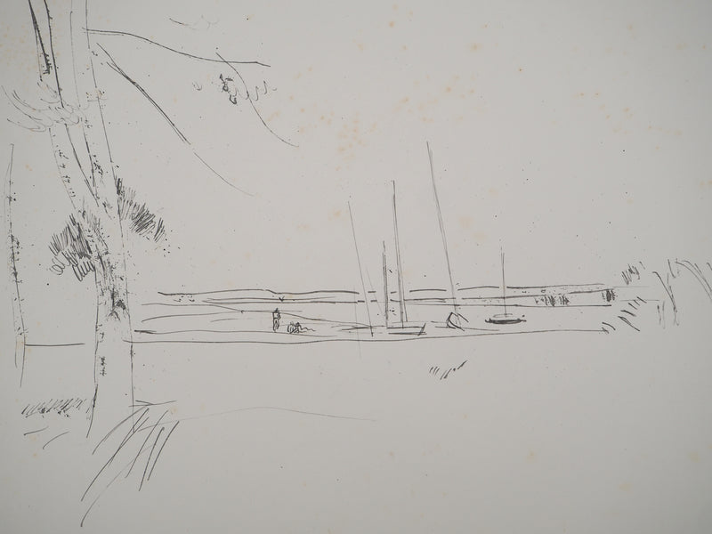 Maurice GENIS : Sous le soleil du sud, Dessin original (photo de détail 2) - Crédit photo : Galerie Art.Paris