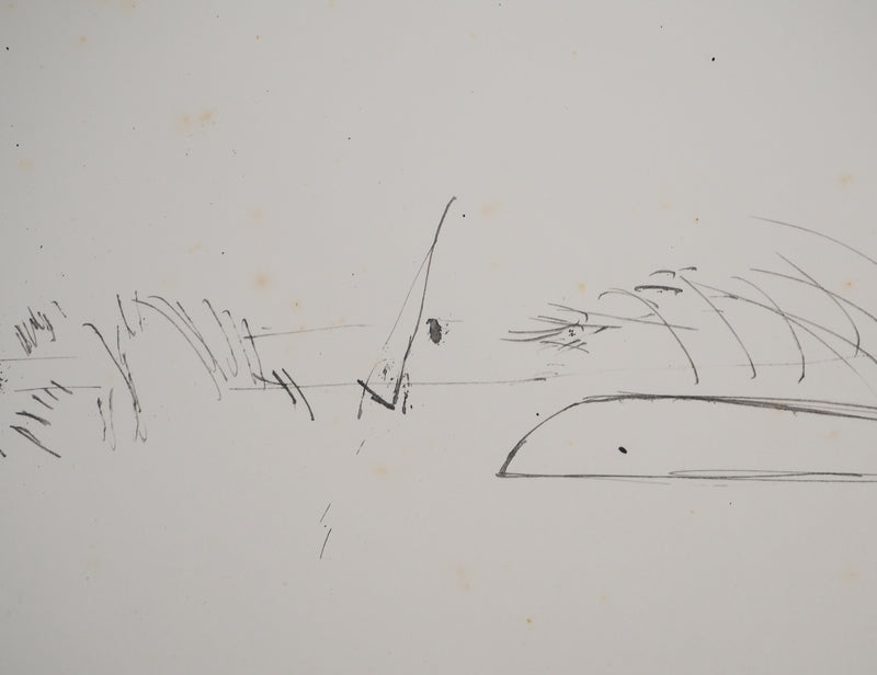 Maurice GENIS : Sous le soleil du sud, Dessin original (photo de détail 5) - Crédit photo : Galerie Art.Paris