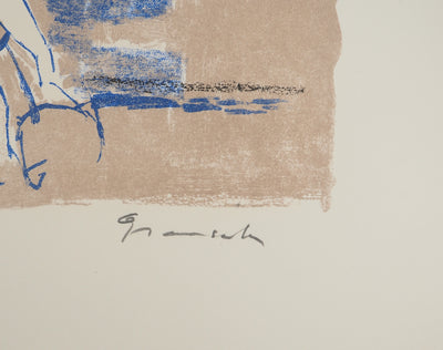 Emilio GRAU SALA : Coucher de soleil sur le port, Lithographie originale (photo de détail 2) - Crédit photo : Galerie Art.Paris