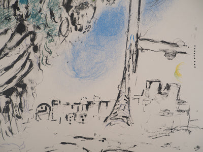 Marc CHAGALL : Offrande de fleurs, Lithographie originale signée