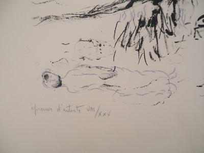 Marc CHAGALL : Offrande de fleurs, Lithographie originale signée