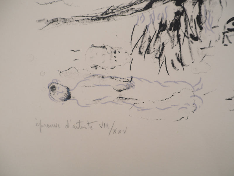 Marc CHAGALL : Offrande de fleurs, Lithographie originale signée