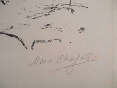Marc CHAGALL : Offrande de fleurs, Lithographie originale signée