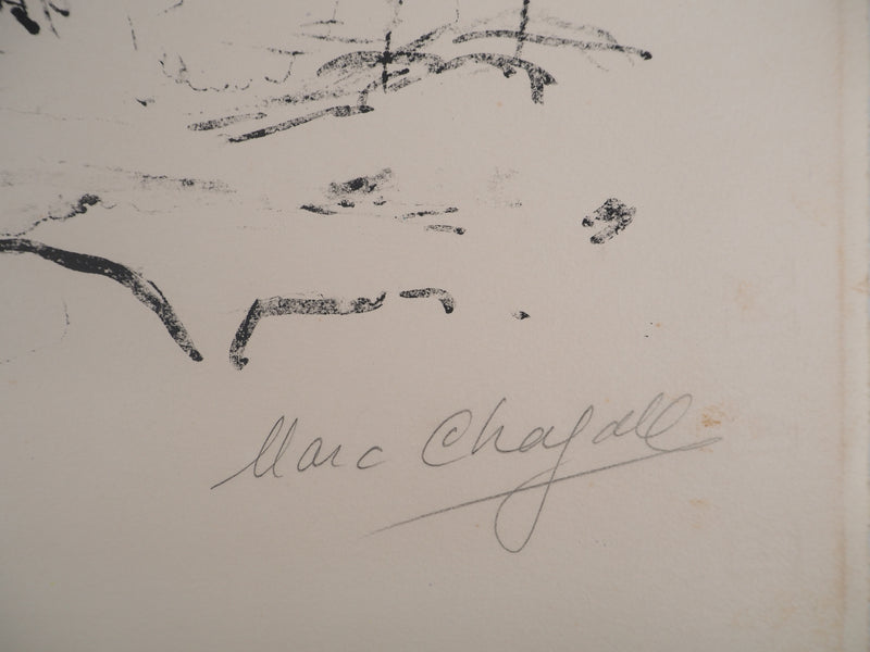 Marc CHAGALL : Offrande de fleurs, Lithographie originale signée