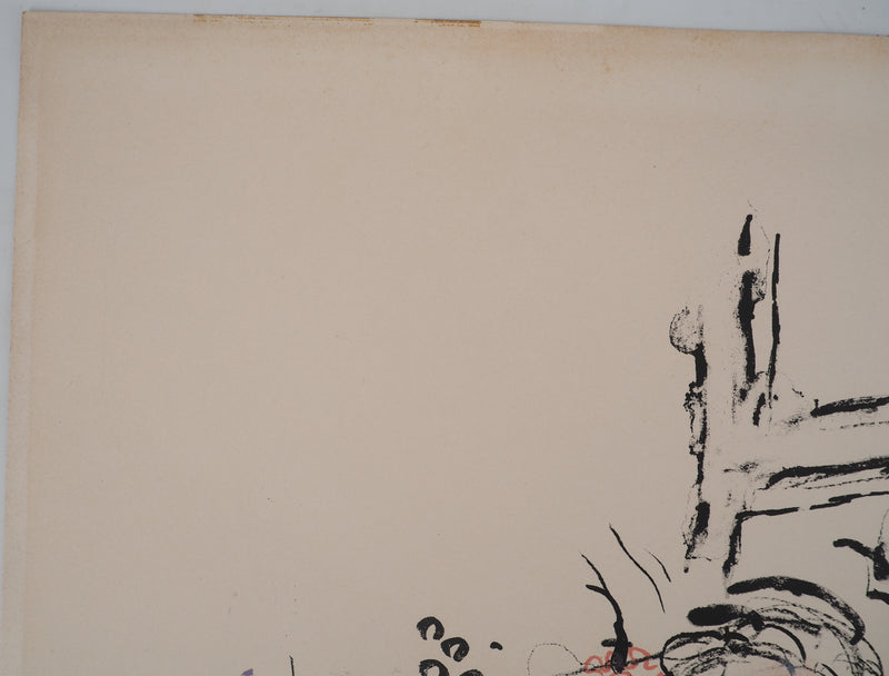 Marc CHAGALL : Offrande de fleurs, Lithographie originale signée