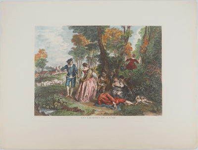 Antoine WATTEAU :, Gravure originale (vue générale) - Crédit photo : Galerie Art.Paris