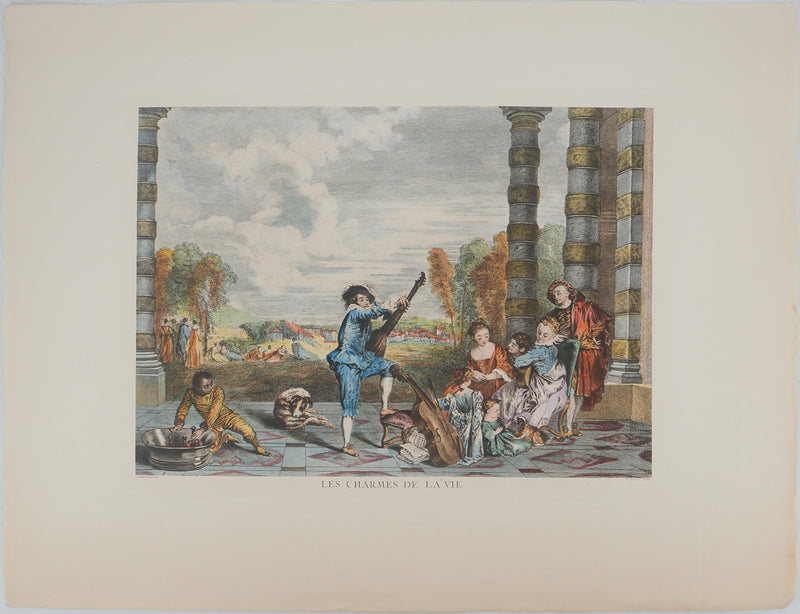 Antoine WATTEAU :, Gravure originale (vue générale) - Crédit photo : Galerie Art.Paris