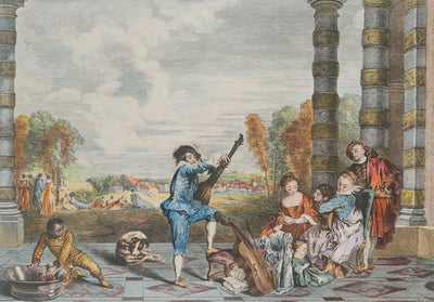 Antoine WATTEAU :, Gravure originale (photo de détail 2) - Crédit photo : Galerie Art.Paris