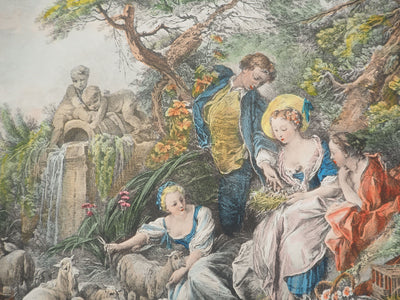 François BOUCHER : Le nid, Gravure originale (photo de détail 3) - Crédit photo : Galerie Art.Paris