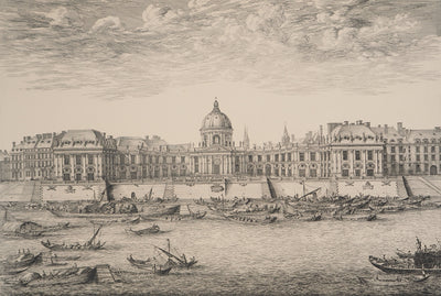 Israël SILVESTRE : Vue du collège des quatre nations, Gravure originale (photo de détail 2) - Crédit photo : Galerie Art.Paris
