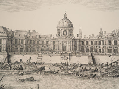 Israël SILVESTRE : Vue du collège des quatre nations, Gravure originale (photo de détail 3) - Crédit photo : Galerie Art.Paris