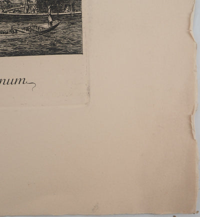 Israël SILVESTRE : Vue du collège des quatre nations, Gravure originale (photo de détail 6) - Crédit photo : Galerie Art.Paris